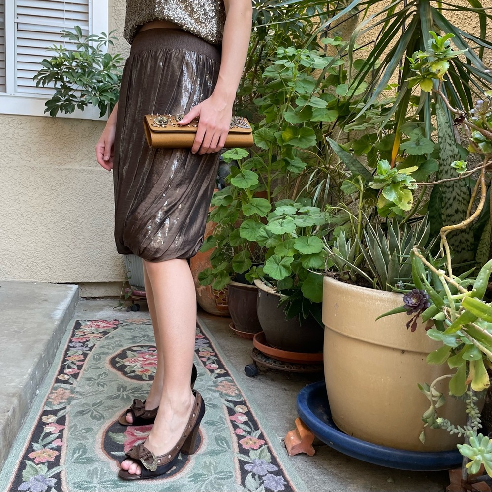 New vintage bronze satin purse/clutch - Picture 13 of 16